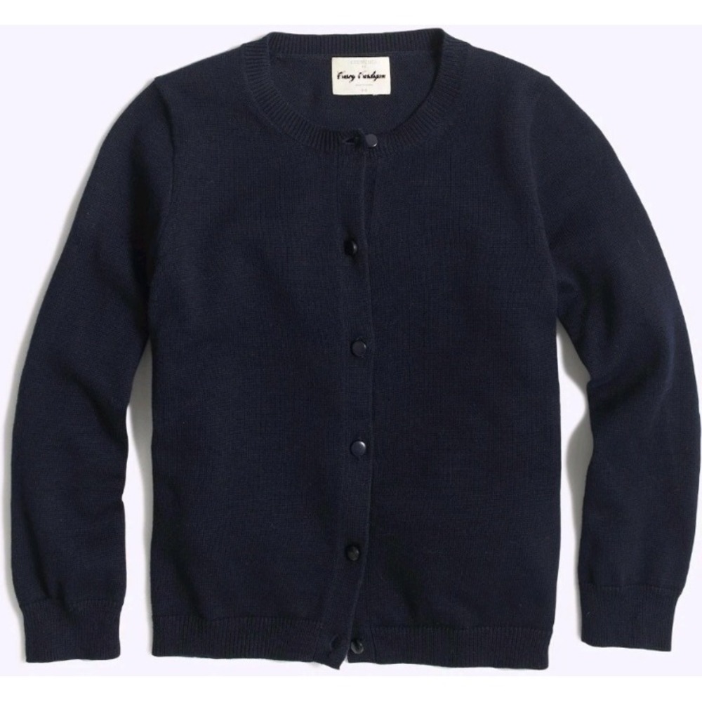 Crewcuts Navy Blue Crew Neck Button Front Cardigan Sweater XL 12/14 NWT $50‎